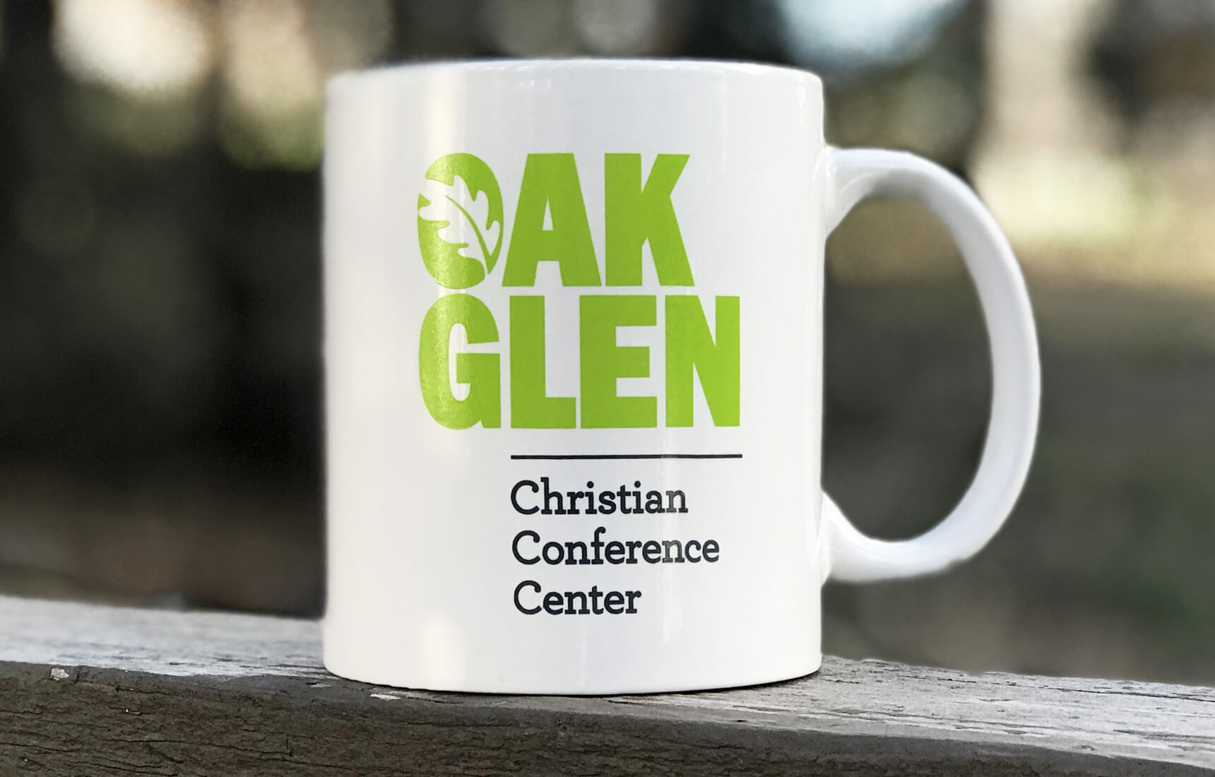Branded coffee mug for Christian camp.