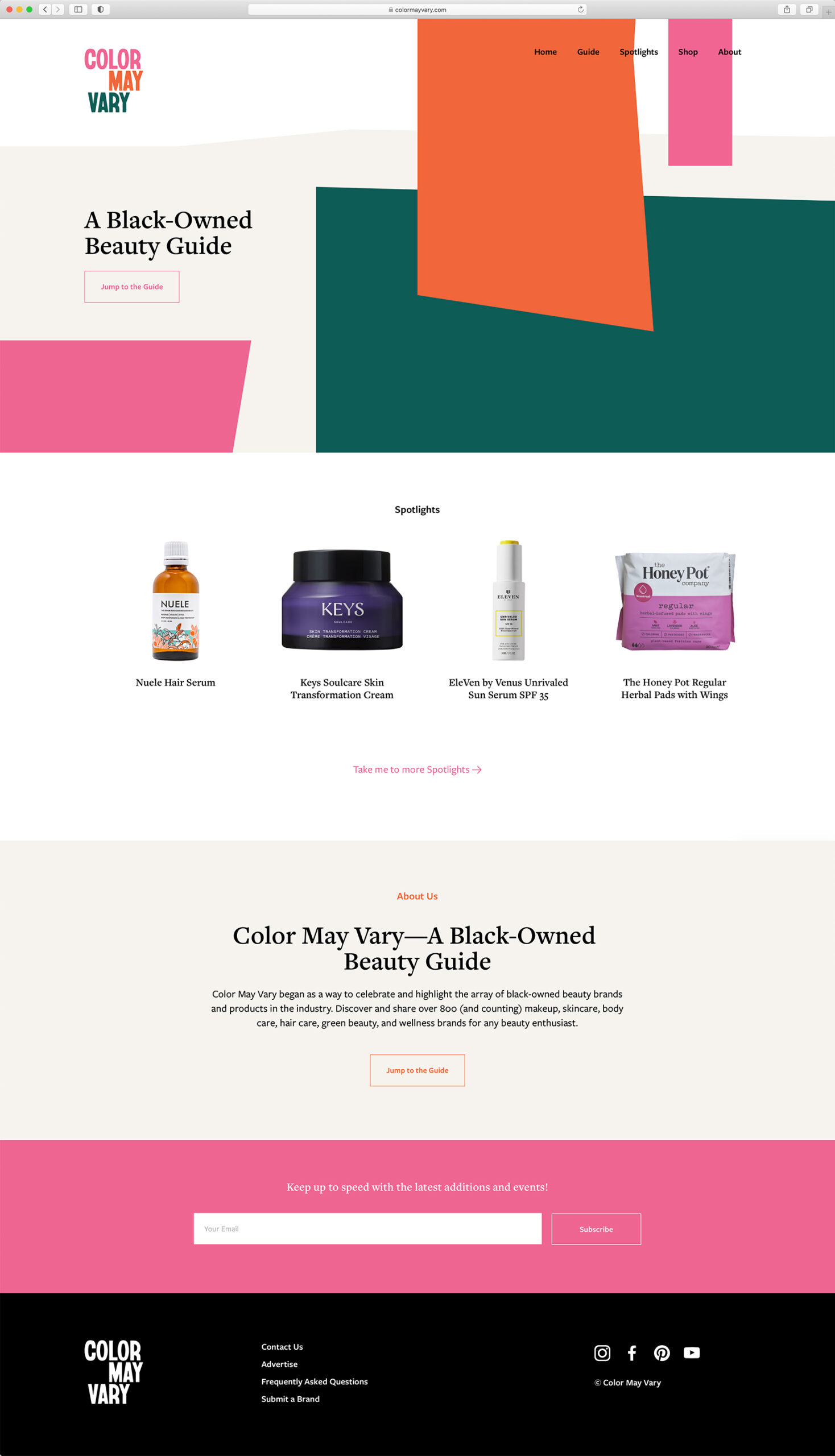 Color May Vary Website